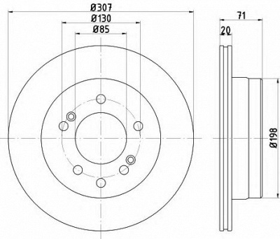 HELLA PAGID 8dd355122211 -  Тормозной диск